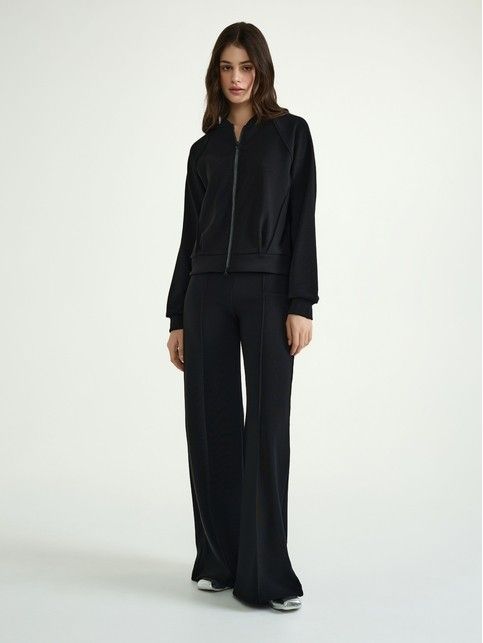 Прямые брюки широкого кроя с высокой посадкой и строчками по переду LBK 3121 - купить в интернет-магазине Conte