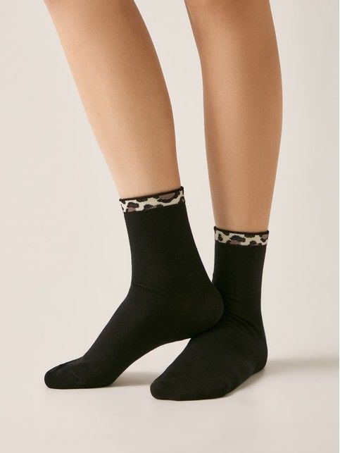 Носки из хлопка с анималистичной резинкой CLASSIC