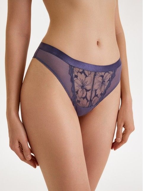 Трусы бразилиана из кружева и сетки с высокой линией талией ADORE LBR 3357 - купить в интернет-магазине Conte