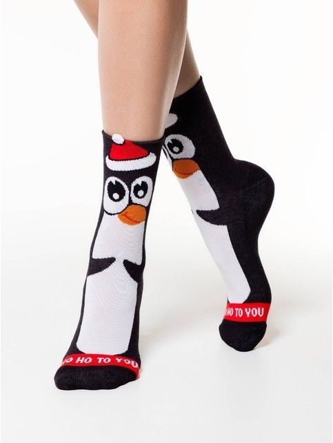 Новогодние носки с махровой стопой «Penguin» - купить в интернет-магазине Conte