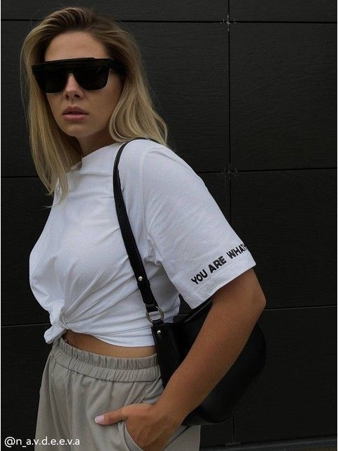 Oversize-футболка из хлопка «Believe» LD 1658