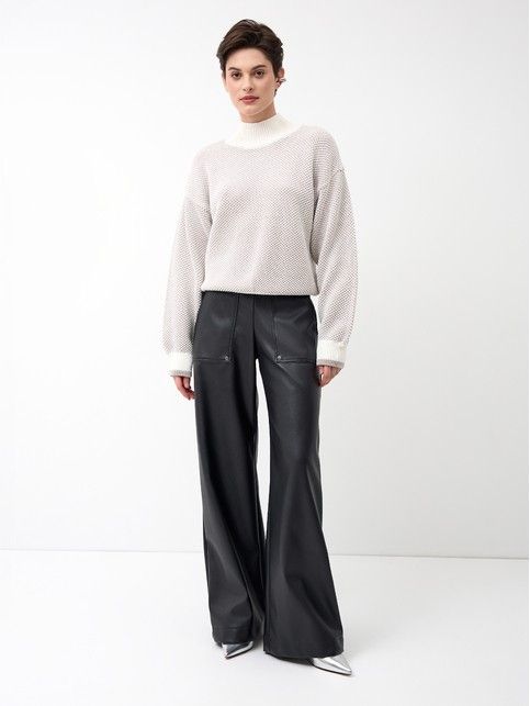 Джемпер объёмного силуэта с воротником-стойкой LDK 24118 - купить в интернет-магазине Conte