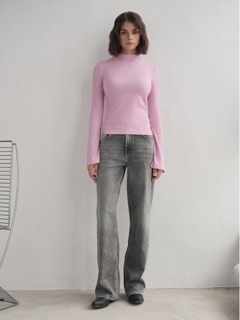 Джемпер в рубчик с расклешенными рукавами с разрезами LD 3241 - купить в интернет-магазине Conte