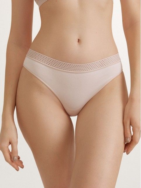 Трусы «бикини» из хлопка с ажурной тесьмой GOTIC LB 3012