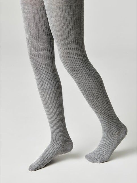 Колготки из хлопка в рубчик