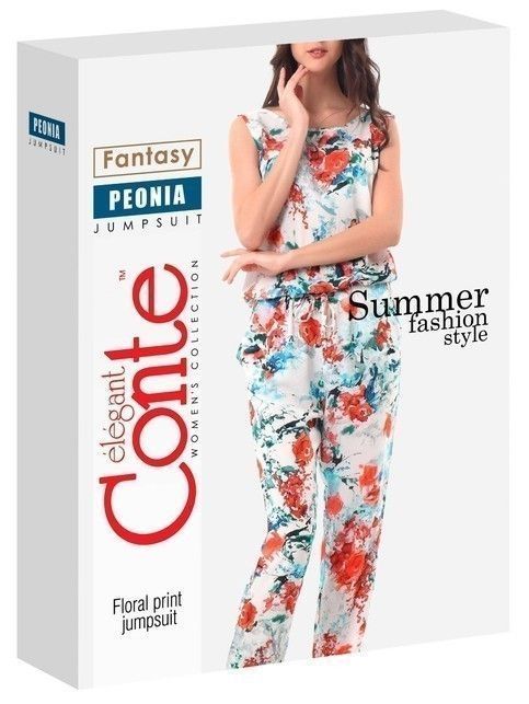 Брючный комбинезон с цветочным рисунком PEONIA
