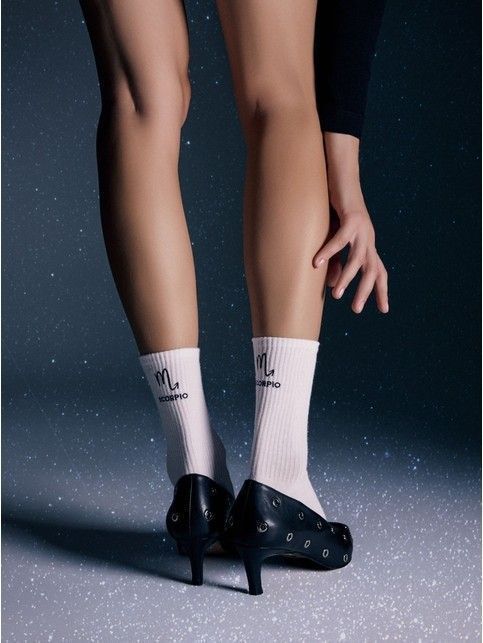 Удлиненные носки в рубчик с вышивкой «Скорпион» - купить в интернет-магазине Conte