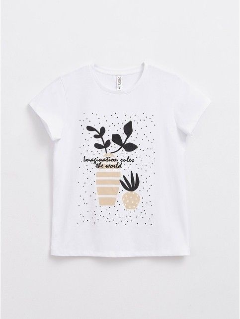 Футболка из хлопка «Imagination rules the world» LD 1208