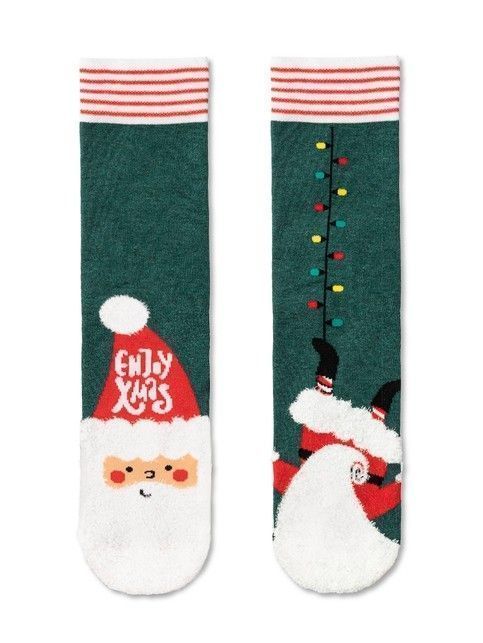 Мужские новогодние носки с пушистой нитью «Enjoy Xmas»