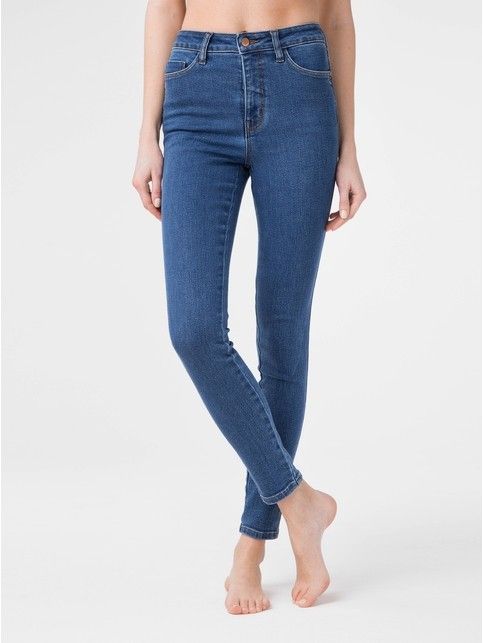 Моделирующие eco-friendly джинсы skinny c супервысокой посадкой CON-174 Lycra®
