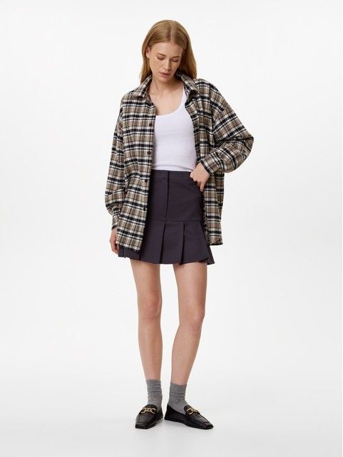 Рубашка с хлопком в клетку LRU 3323