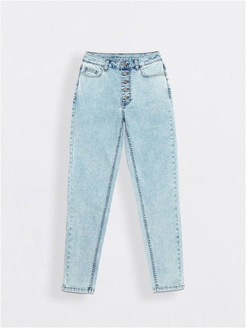Джинсы Mom Fit CON-322 с высокой посадкой