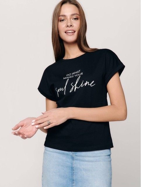 Футболка из хлопка «Do what makes your soul shine» LD 1228