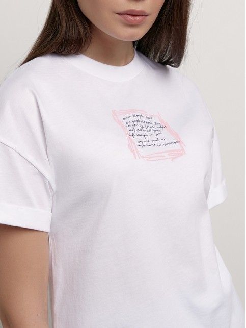 Футболка с манжетами и рисунком «Letter» LD 2102