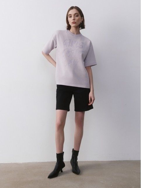 Джинсовые шорты с высокой посадкой CON-642