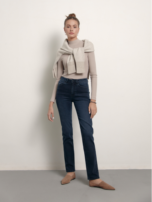 Джинсы straight leg с высокой посадкой CON-377