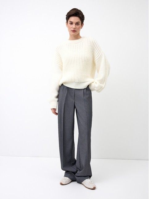 Джемпер умеренно свободного силуэта из пряжи с шерстью LDK 24137 - купить в интернет-магазине Conte