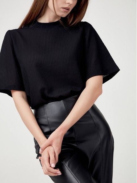 Фактурная блузка свободного кроя LBL 1607