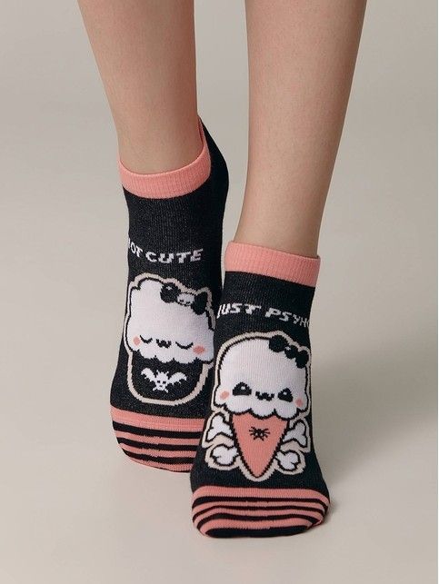 Короткие хлопковые носки с рисунками