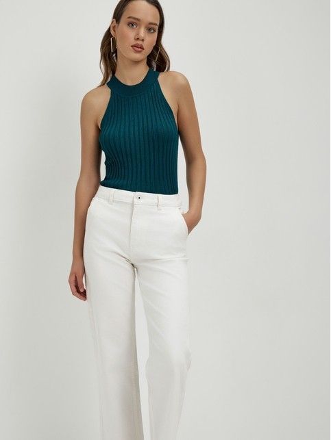 Топ с горловиной халтер и открытыми плечами LDK 2324