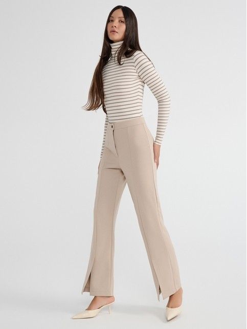 Брюки c разрезами из костюмного полотна LBK 2820