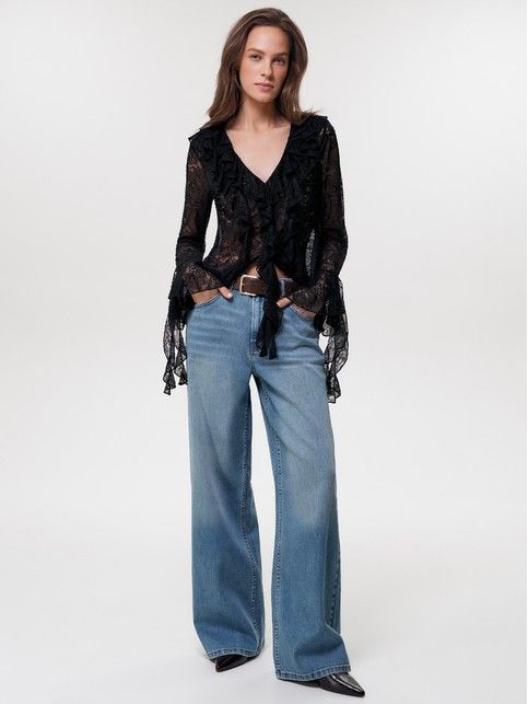 Блуза из кружева с рюшами LBL 3741 - купить в интернет-магазине Conte