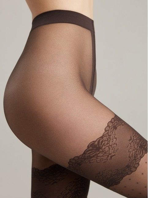 Колготки в точку с имитацией чулок Seduction