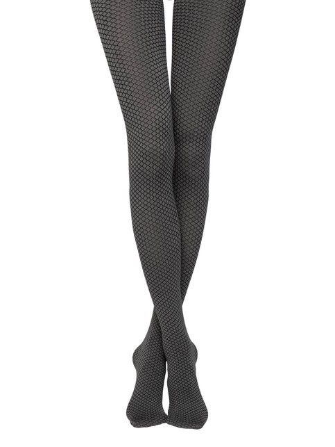 Плотные меланжевые колготки женские DIAMOND Lycra® цвета графит