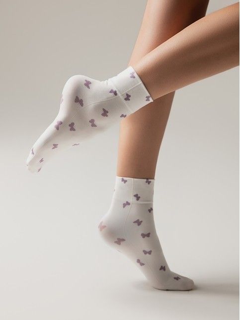 Плотные носки с рисунком «Бантики» - купить в интернет-магазине Conte