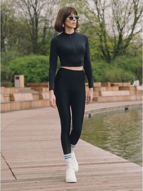 Леггинсы в рубчик с высокой посадкой LLG 2748