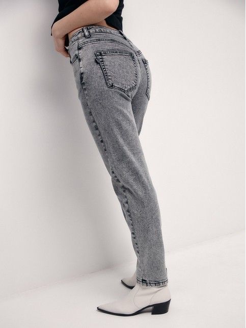 Джинсы mom fit с высокой посадкой CON-412