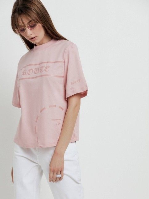 Свободная футболка из хлопка «Route» LD 1670