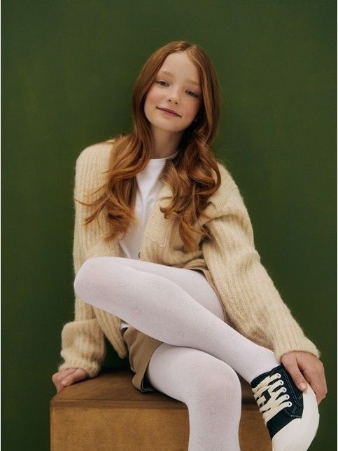 Хлопковые колготки с рисунком «звёзды»