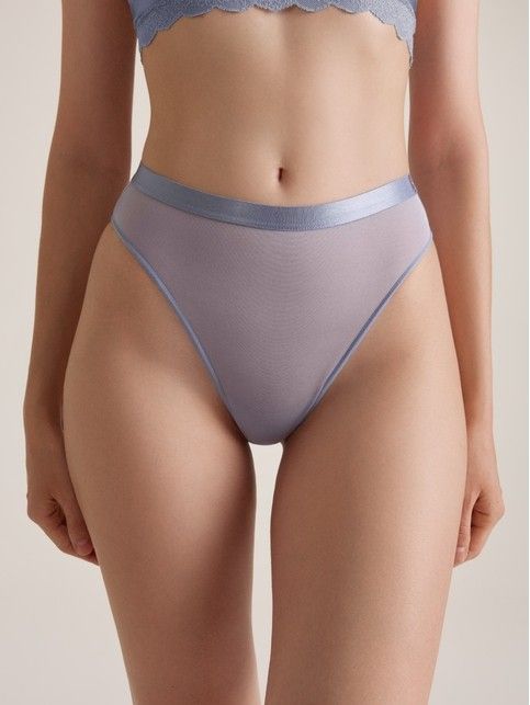 Трусы с высокой линией талии из сетки FLOWER LINE LBR 3211