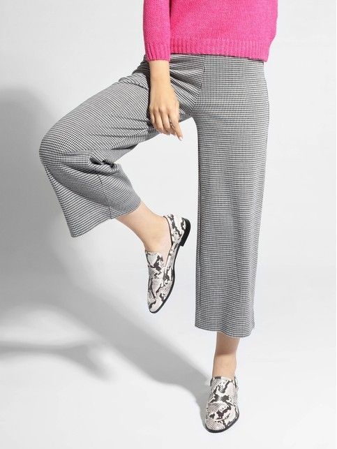 Кюлоты с высокой посадкой и рисунком "гусиная лапка" CLASSIC CHIC Кюлоты с высокой посадкой и рисунком "гусиная лапка" CLASSIC CHIC - купить в интернет-магазине Conte