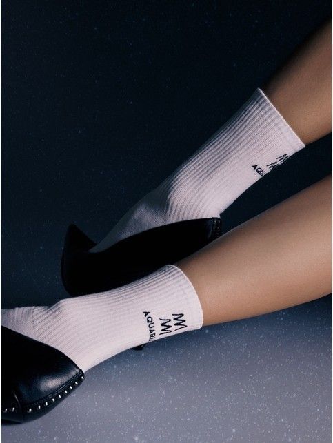 Удлиненные носки в рубчик с вышивкой «Водолей» - купить в интернет-магазине Conte