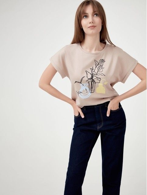 Футболка с манжетами «Love your garden» LD 1787