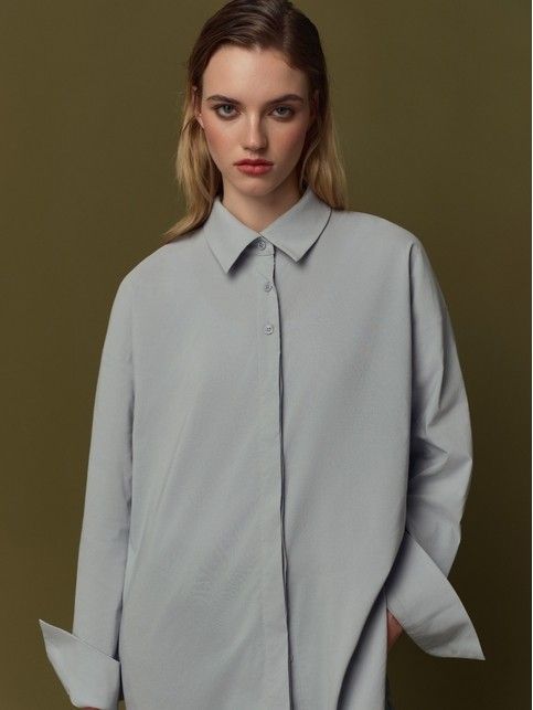 Рубашка свободного кроя из хлопка LRU 3439 - купить в интернет-магазине Conte