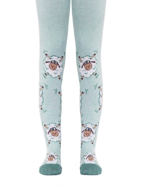 Хлопковые колготки TIP-TOP с пушистыми рисунками "Барашки" - купить в интернет-магазине Conte
