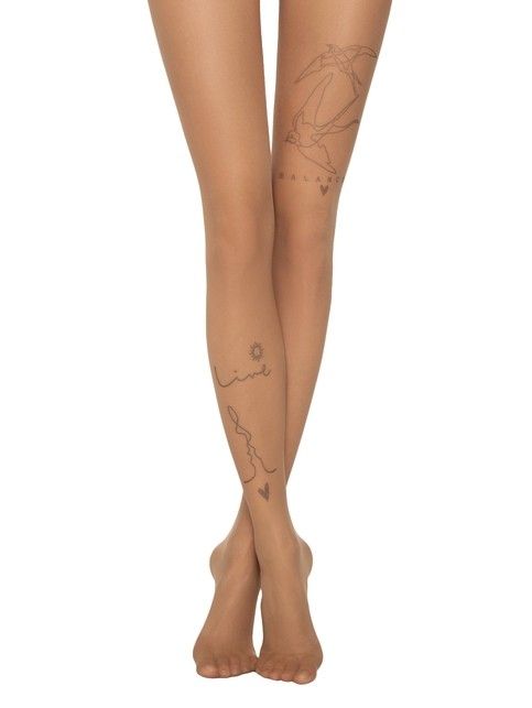 Колготки с тату-рисунком из лимитированной коллекции BALANCE