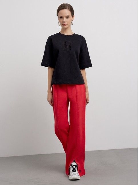 Футболка из футера c вышивкой LD 2589