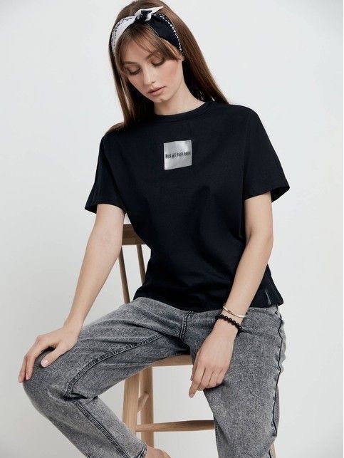 Футболка из хлопка «Girl from Mars» LD 1649