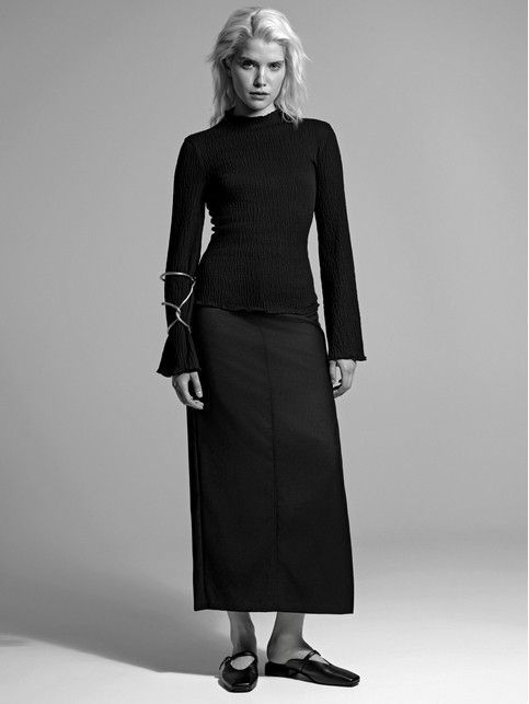 Юбка-midi из костюмной ткани LU 3259