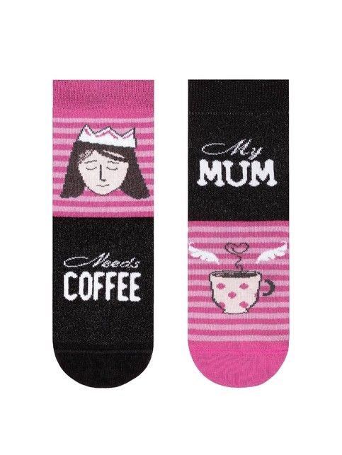 Хлопковые красные носки с веселыми рисунками