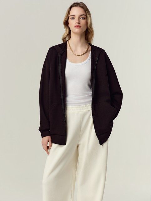 Объёмное худи из футера с капюшоном и карманами LJ 3375 - купить в интернет-магазине Conte