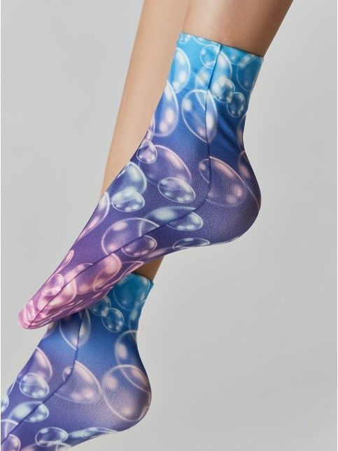Плотные носки с рисунком «gradient and bubbles»