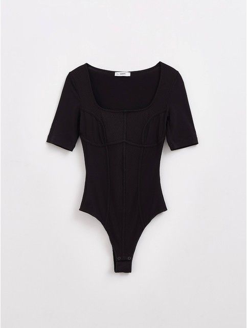 Комбинированное боди с имитацией корсета LBD 2318