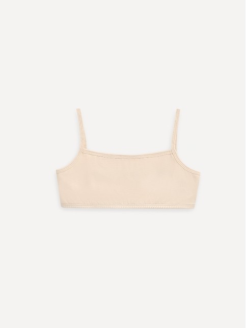 Укороченный топ для девочки на тонких бретелях из хлопка BASIC COLLECTION - купить в интернет-магазине Conte