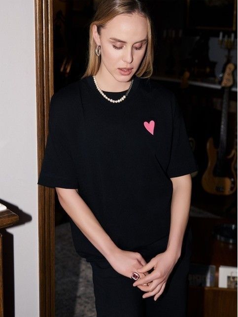 Удлиненная oversize-футболка из хлопка с рисунком «Alter ego» LD 2702