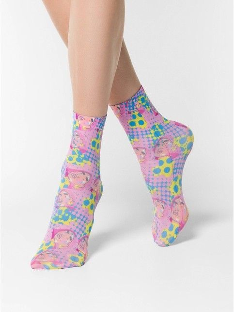 Носки из мягкого полотна с принтом «Pop art» - купить в интернет-магазине Conte